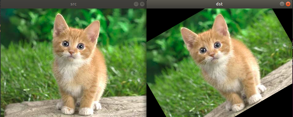 Example of image rotation in OpenCV
